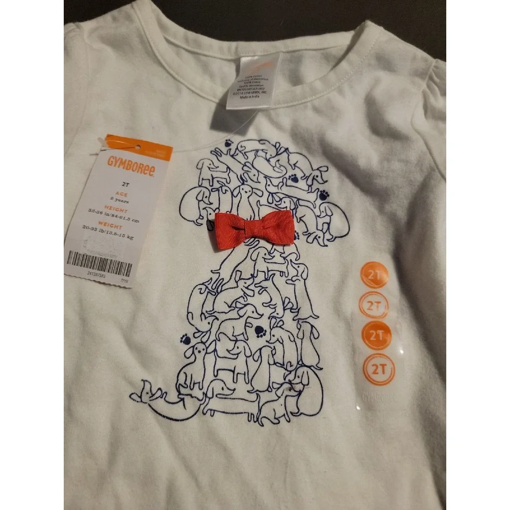 Gymboree mod about orange dog top size 2t nwt‎